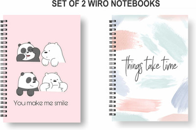 Papco Notebooks A5 Diary Ruled 144 Pages(Multicolor, Pack of 2)