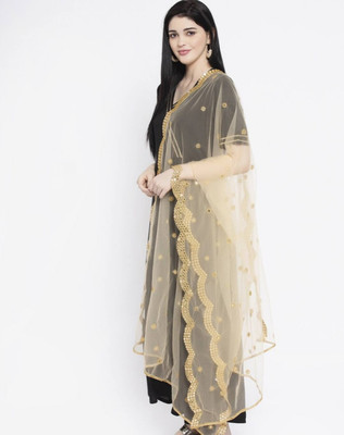 Modern gattu creation Net Embroidered Women Dupatta