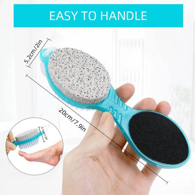 myxes 4In1 Foot File With Pedicure And Manicure Brush Multi Use Pedicure Tool M123(Multicolor)