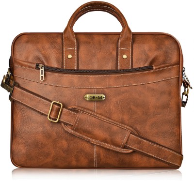 LOREM Tan Color Faux Leather 10L Messenger Bag For Men & Women OE-New-BG14 Waterproof Messenger Bag(Tan, 10 L)