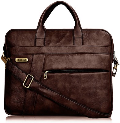 LOREM Brown Color Faux Leather 10L Messenger Bag For Men & Women OE-New-BG18 Waterproof Messenger Bag(Brown, 10 L)