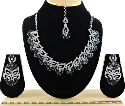 VATSALYA creation Alloy Gold-plated Black, Silver Jewellery Set(Pack of 1)
