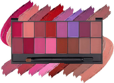 Latixmat BEST LIPS FILL 15 COLOR MULTI COLOR LIP CREAM PALETTE IN MATTE FINISH(MULTICOLOR, 15 g)