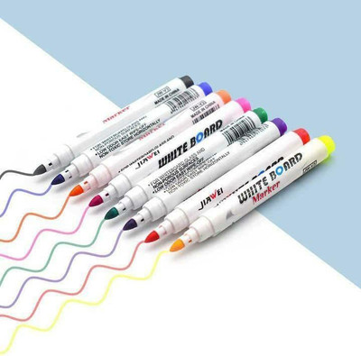 FLOSTRAIN Floating Water Marker Pen (8 Markers And 1 Spoon)(Set of 8, Multicolor)