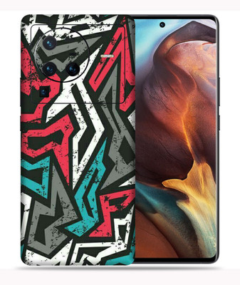 SkinoMania X80 Pro-5G Mobile Skin(Multicolour Abstract Mad Angle)