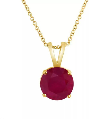 Chopra Gems Natural Ruby Pendant A+ Quality Gemstone For Men & Women Ruby Brass Pendant
