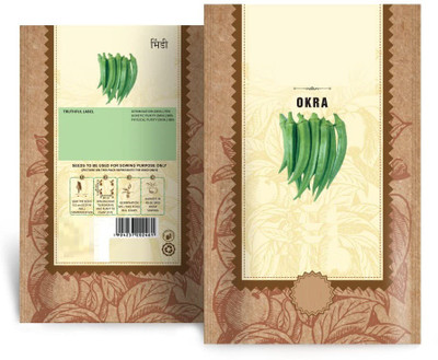 CYBEXIS NBIR-25 - Okra/lady Finger F1 Hybrid Organic - (1350 Seeds) Seed(1350 per packet)