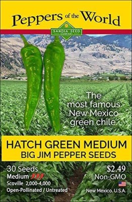 VibeX KGF -37 - Green Medium Chile from New Mexico - Non-GMO - (450 Seeds) Seed(450 per packet)