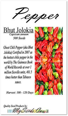 VibeX LX-30 - Bhut Jolokia Ghost Pepper Chilli - (1350 Seeds) Seed(1350 per packet)
