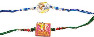 Sprha Kids RA 22279 Assorted Rakhi  Set(Best Bro and Selfi wala bhai Rakhi)