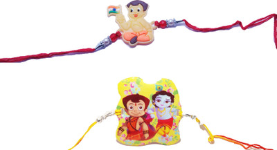 Sprha Kids RA 22215 Assorted Rakhi  Set(Chota Bheem and Krishna Bheem Rakhi)