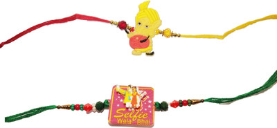 Sprha Kids RA 22254 Assorted Rakhi  Set(Ganesh Ji and Selfi wala bhai Rakhi)