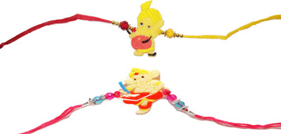 Sprha Kids RA 22250 Assorted Rakhi  Set(Ganesh Ji and Ganesh Ji Rakhi)