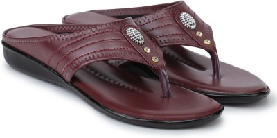 Bootco Women Flats(Maroon , 8)