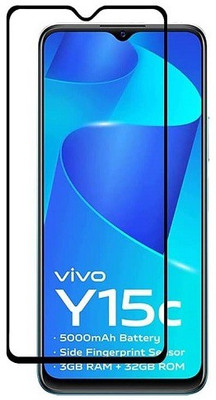 VISHZONE Edge To Edge Tempered Glass for vivo Y15C(Pack of 1)