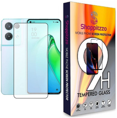 Shoppitzzo Edge To Edge Tempered Glass for Oppo Reno 8 5G/Oppo Reno 8/DuraGlass Tempered Glass/Full Screen Coverage-Edge to Edge/9H(Pack of 1)