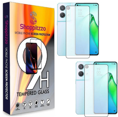 Shoppitzzo Edge To Edge Tempered Glass for Oppo Reno 8 Pro 5G/Oppo Reno 8 Pro/DuraGlass Tempered Glass/Full Screen Coverage-Edge to Edge/9H(Pack of 2)