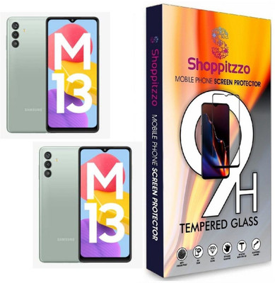 Shoppitzzo Edge To Edge Tempered Glass for SAMSUNG Galaxy M13 5G/M13 4G/NeoShield Tempered Glass/Full Screen Coverage-Edge to Edge/9H(Pack of 2)