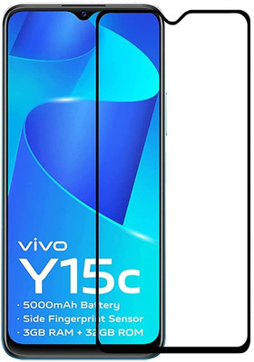 VISHZONE Edge To Edge Tempered Glass for vivo Y15C(Pack of 1)