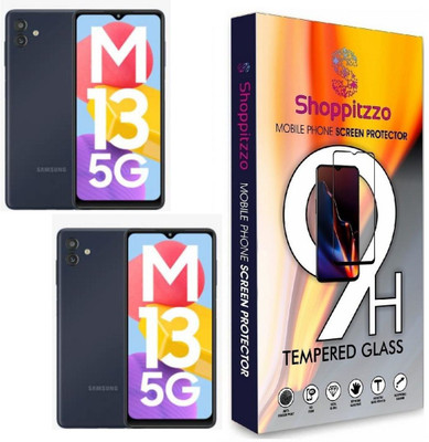 Shoppitzzo Edge To Edge Tempered Glass for SAMSUNG Galaxy M13 5G/M13 4G/DuraGlass Tempered Glass/Full Screen Coverage-Edge to Edge/9H(Pack of 2)