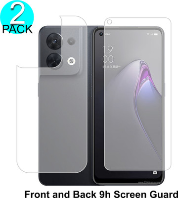 KANCHA Front and Back Tempered Glass for OPPO RENO 8 5G(Pack of 2)