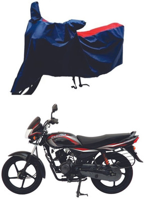 AutoGalaxy Waterproof Two Wheeler Cover for Bajaj(Platina 100 DTS-i, Red, Blue)
