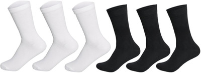 ARYANSHI Men Solid Mid-Calf/Crew(Pack of 6)