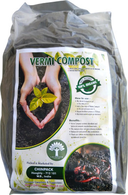 chinpack Vermicompost 5 kg Pack Manure, Fertilizer, Soil(5 kg, Granules)