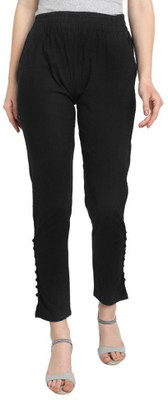 Phase of Trend Regular Fit Women Black Trousers