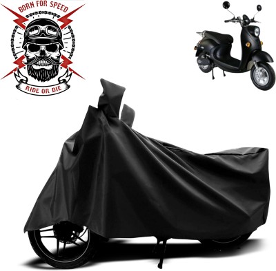 Ride or Die Waterproof Two Wheeler Cover for Evolet(Polo, Black)