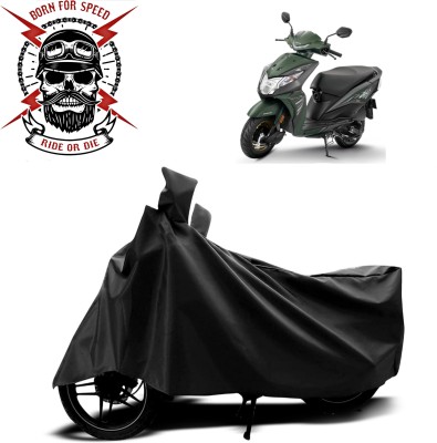 Ride or Die Waterproof Two Wheeler Cover for Honda(Dio, Black)