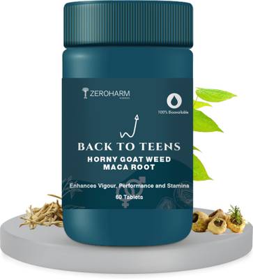 ZEROHARM BACK to TEEN - Horny Goat weed - Maca Root extract - Safed Musli for men & women