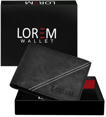 LOREM Men Casual, Evening/Party, Formal Black Artificial Leather Wallet(4 Card Slots)