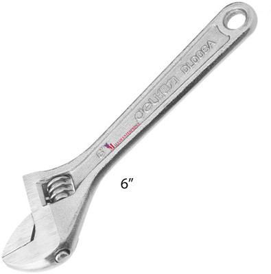 MALFAH ENTERPRISES DELI DL006A SPANNER ADJUSTABLE 6INCH (0-22MM 150M) Single Sided Open End Wrench(Pack of 1)