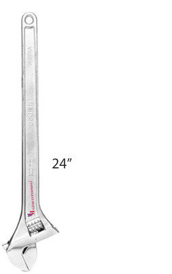 MALFAH ENTERPRISES DELI DL024A SPANNER ADJUSTABLE 24INCH ( 0-62MM 600M) Single Sided Open End Wrench(Pack of 1)