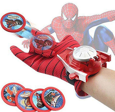 TIDDHI Spiderman Web Disc Shooter Launcher With Single Hand Wearable Glove(Red)