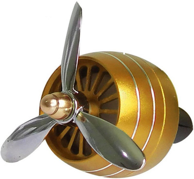 Cloudsale Ocean Fragrance Car Freshener Diffuser Gold Led Fan Air Freshener(1 Units)
