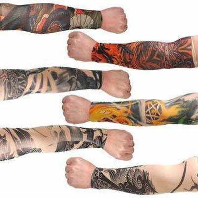 Crystal zone Nylon Arm Sleeve For Men & Women With Tattoo(Free, Multicolor)