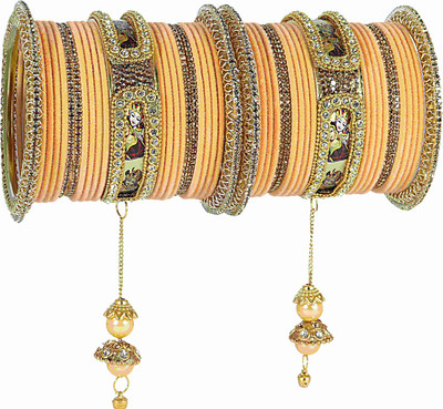 NMII Metal Zircon Bangle Set(Pack of 46)