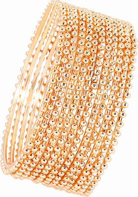 NMII Metal Gold-plated Bangle Set(Pack of 12)