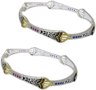 Sahiba Gems Silver Bangle(Pack of 2)