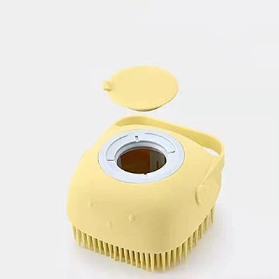 mapperz Silicone Massage Bath Brush / Exfoliating Shower Brush With Soap Dispenser