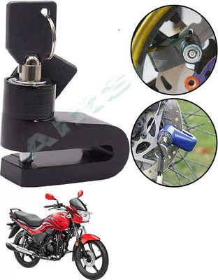 AIRSKY Motorcycle Disc Brake Lock Security Anti Theft For Hero Passion Xpro Disc Lock(Black)