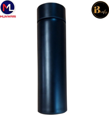BROFY 500 ml Steel Bottle(Pack of 1, Black)