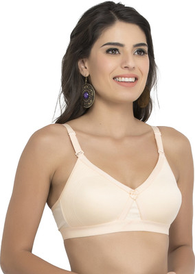COLLEGE GIRL KrossMold Women T-Shirt Lightly Padded Bra(Beige)