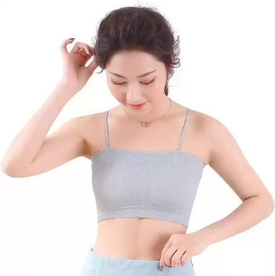 LASSIEGARB Women Cami Bra Lightly Padded Bra(Grey)