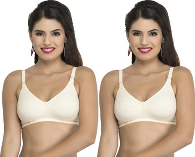 COLLEGE GIRL Women T-Shirt Non Padded Bra(Beige)