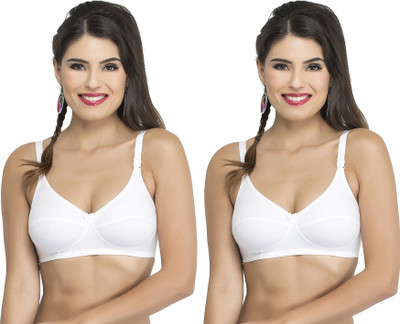 COLLEGE GIRL Manvi Women T-Shirt Non Padded Bra(White)
