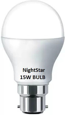 Nightstar 15 W Basic Round B22 LED Bulb(White)