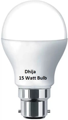 Dhija 15 W Basic Round B22 LED Bulb(White)